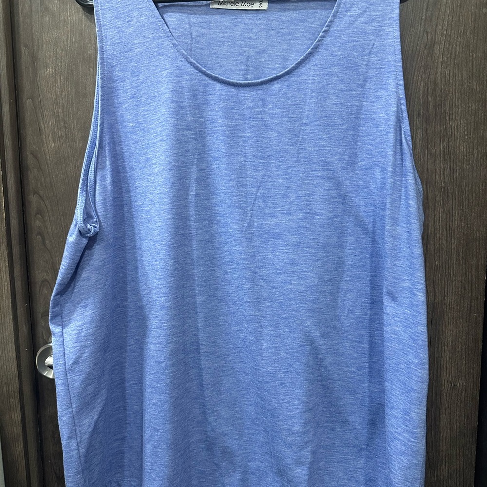 Michelle Mae Blue Sleeveless Top